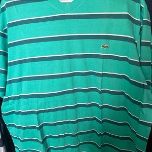 Lacoste Short Sleeve Striped T Shirt in Size XXL